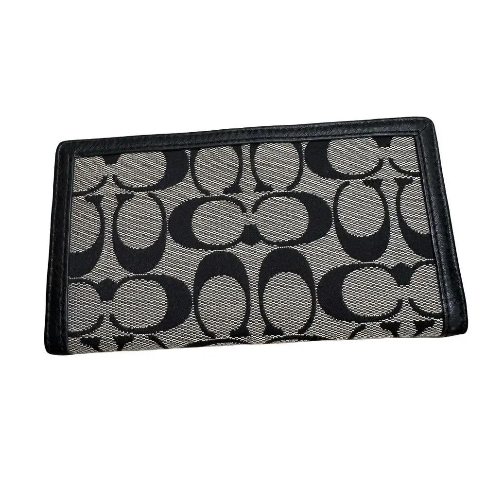 Coach Womens 2 Piece Set Card Wallet Check Wallet